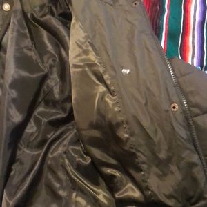 Army green puff coat